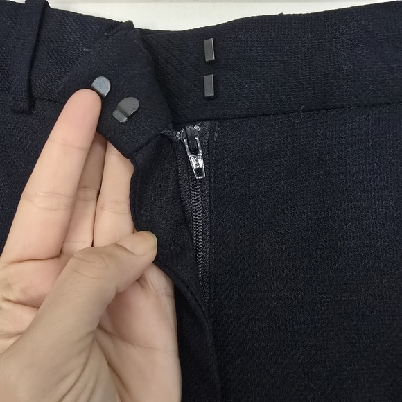 Reiss Dark Blue hartley Slim Leg textured pants Career Office Essential - Picture 8 of 12